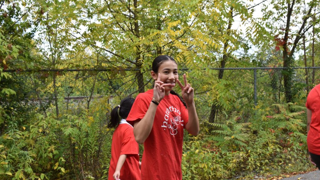 The grade 9s win the running challenge