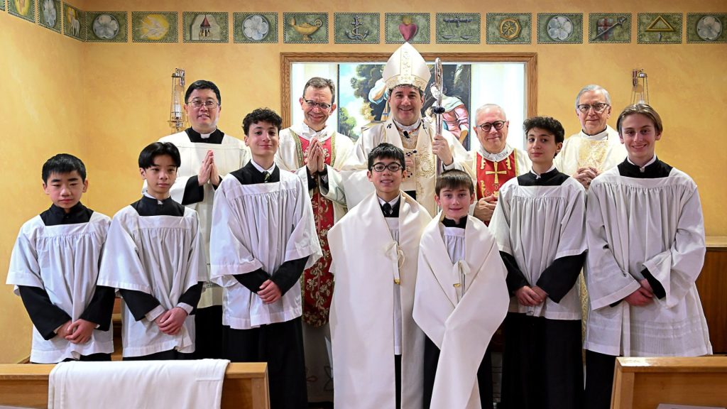 Altar boys with Cardinal Leo