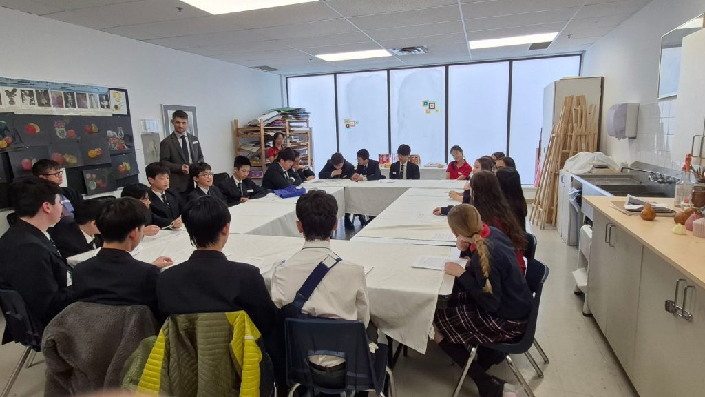 Grade 8 Religion class students from Northmount and Hawthorn