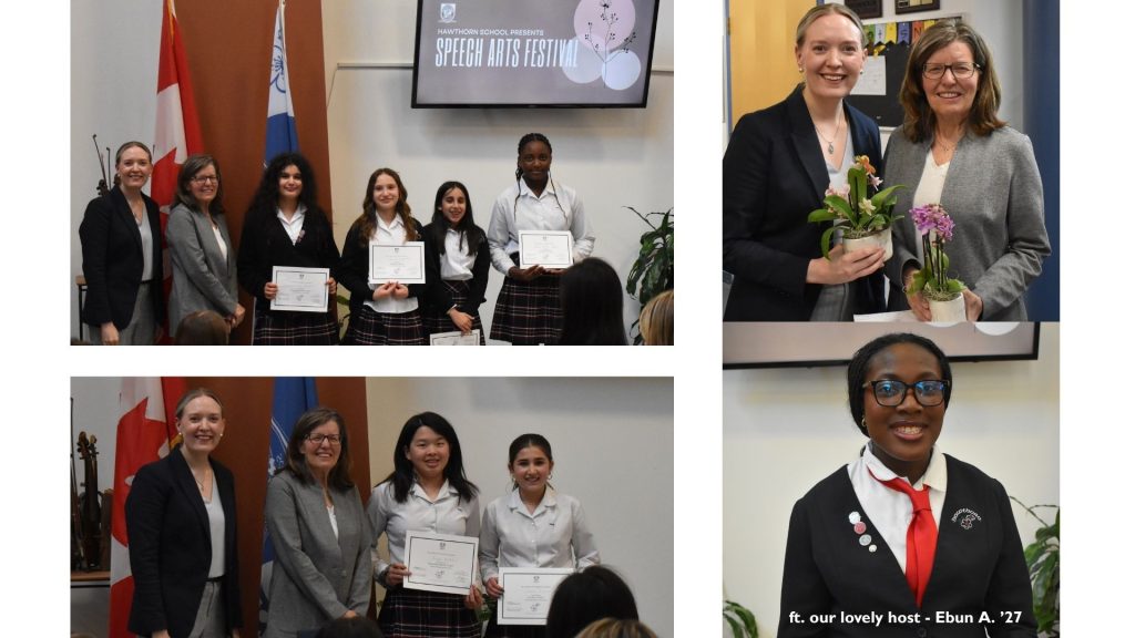 student winners, student MC,  judges